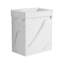 Meuble-lavabo mural de 20 pouces avec lavabo en céramique et armoire de rangement, parfait pour les salles de bain modernes et élégantes