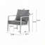 Chaise longue d'extérieur en aluminium avec corde élégante-247967317