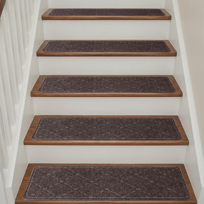 Tapis d'escalier antidérapant pour marches en bois d'intérieur, paquet de 15 9 po x 28 po