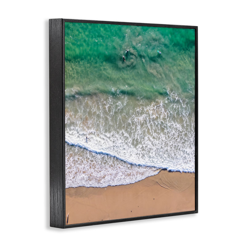 «Crisscross Shore Waves», estampe numérique, conception de Jeff Poe, H 30 po x l 24 po, Giclée encadrée noir minuit