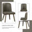 Ensemble de 2 chaises d'appoint Waylon en cuir synthétique gris et chêne gris
