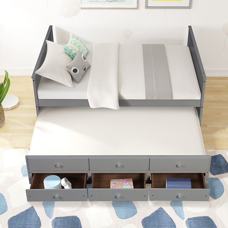 Lit gigogne Abbottsmoor, gris