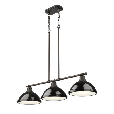 Luminaire suspendu linéaire 3 lumières Laramy