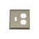 Deco 2-Gang Duplex Outlet / Toggle Light Switch Combination Wall Plate