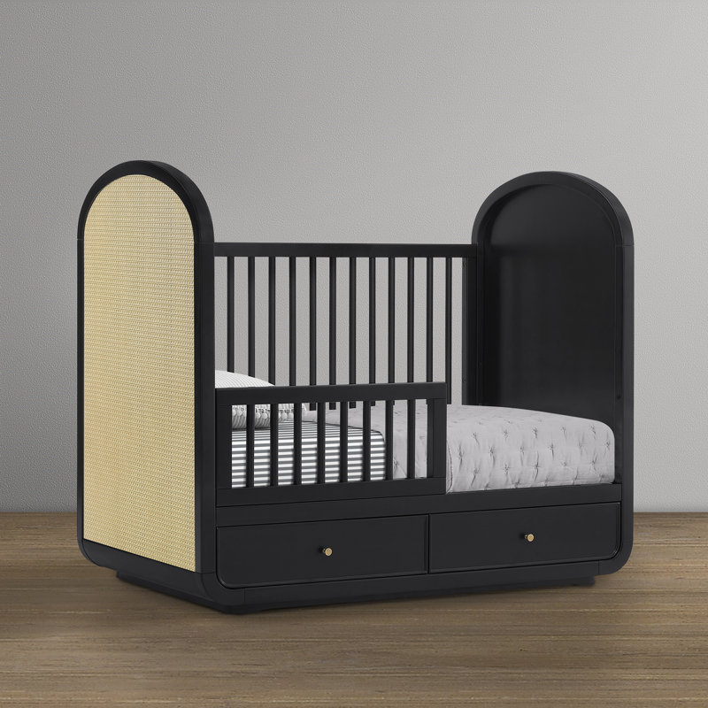 Aspen Toddler Guardrail, Black, Black