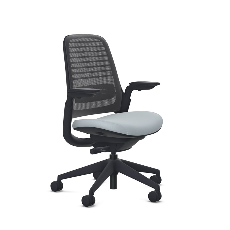 Steelcase Series 1 Task Chair, Scarlet/Graphite, Black, Hard Floor