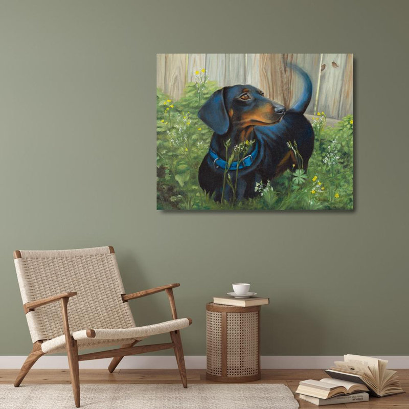 Lark Manor Hakimipour, Tiffany Gallery Wrapped Canvas Art Titled: Dachshund