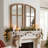 Farmhouse Arch Wood Window Pane Mirror(Set of 2)-126449568-126449570