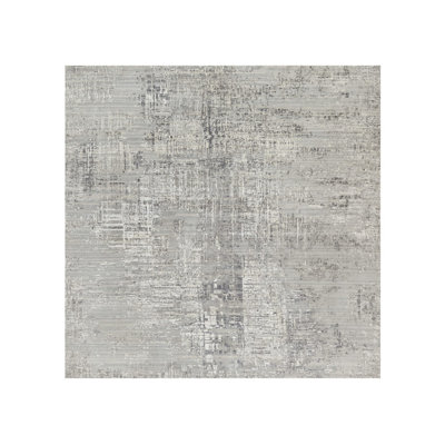 Tapis carré gris en laine naturelle nouée à la main 12 pi x 12 pi 89F96F47CEFC4FBA8925253939AFC457
