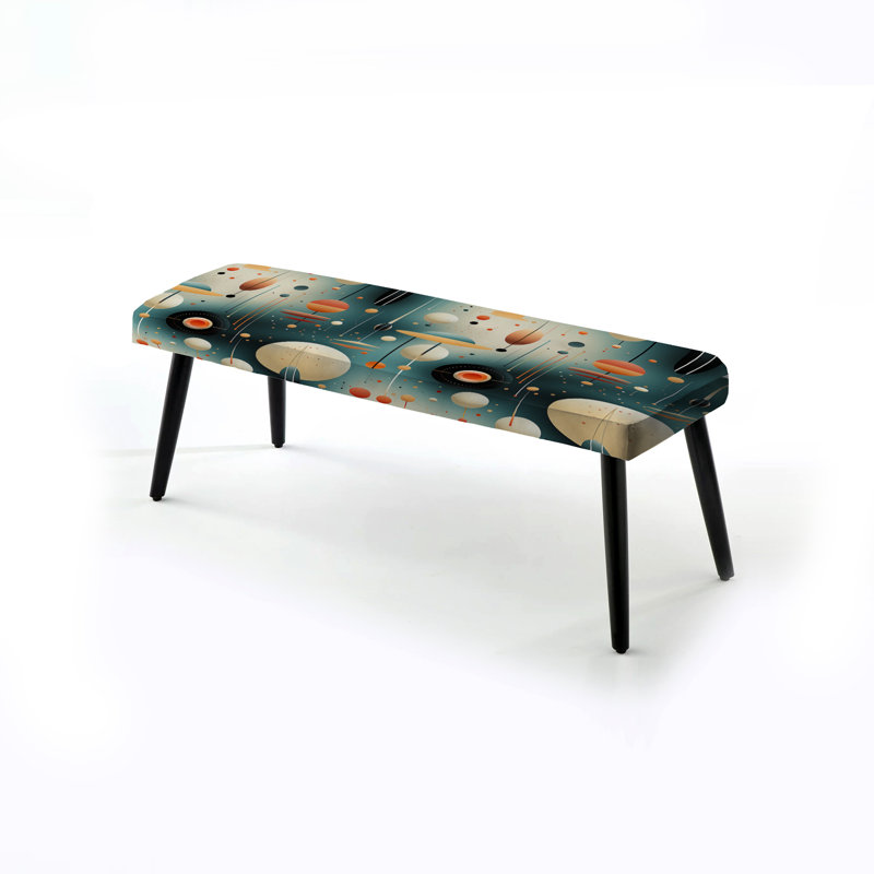 Banc rembourré noir rétro Futurism Vibe
