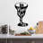 Stylish Black Metal Wall Accessory, 11.8 x 23.6 inches | 100% Metal Construction, Thickness: 0.06 inches | Lightweight at 1.4 lbs | Perfect Decorative Piece for Home or Office, Durable and Elegant Design