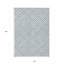 Tapis extérieur lavable à motif géométrique bleu ciel et ivoire 10 pi x 14 pi