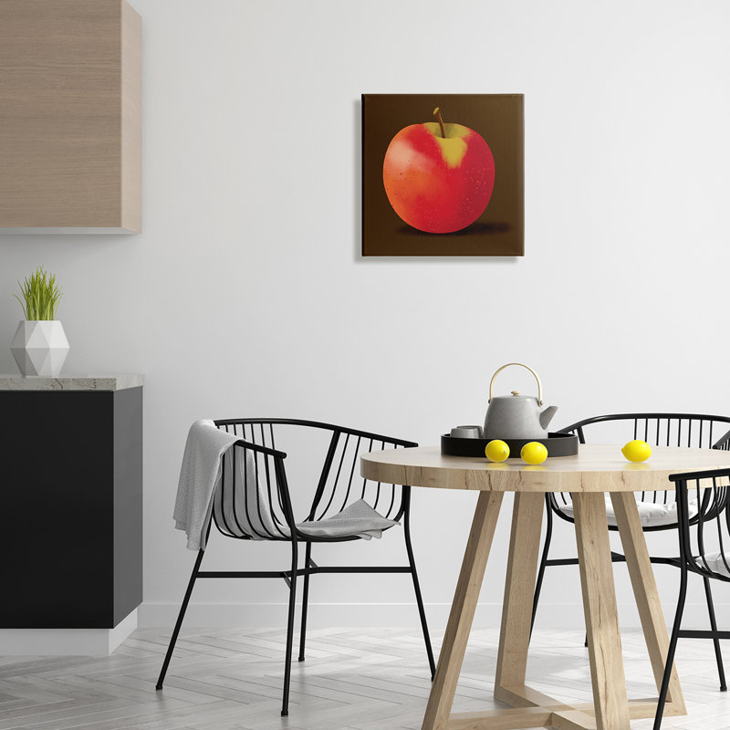 «Lush Red Apple», portrait détaillé par Sally Springer Griffith - impression, H 17 po x l 17 po x P 1,5 po, Toile tendue