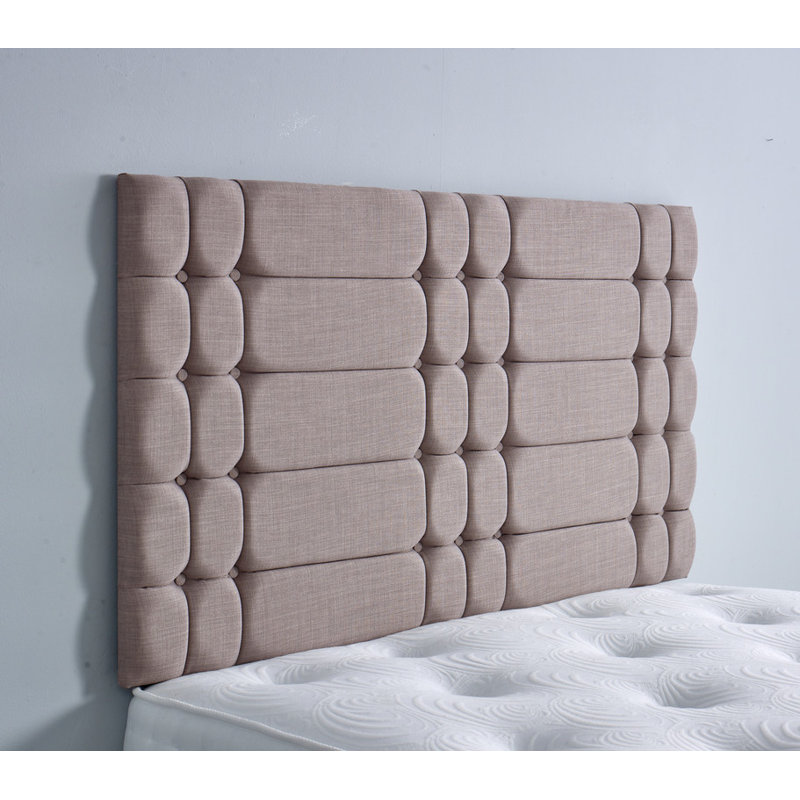 Upholstered Linen Headboard, Super King (6'), Beige
