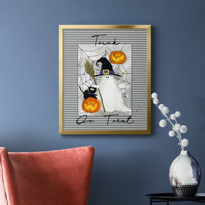 Trick or Treat Ghost Premium Framed Canvas - Ready to Hang