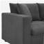 Ensemble de canapé en forme de L 100,4 x 64,6 po, comprenant 2 coussins gratuits, 4 sièges en tissu de polyester avec repose-pieds convertible, convient au salon, à un appartement, au bureau, 4 couleurs-1992464497