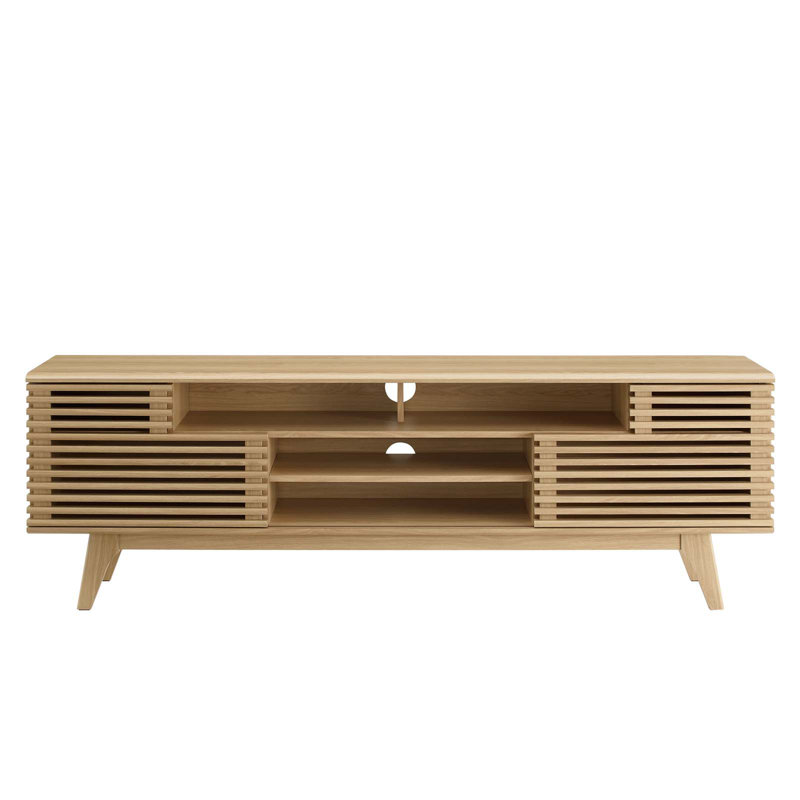 Render 71" Media Console TV Stand, Oak