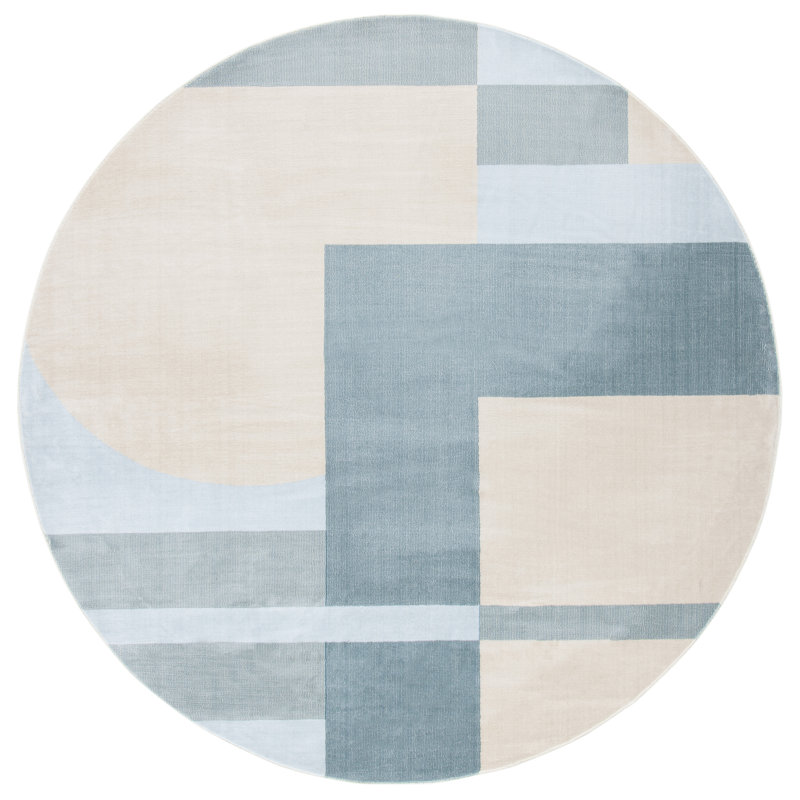 Holyfield 300 Performance Geometric Rug, Round 6'7"