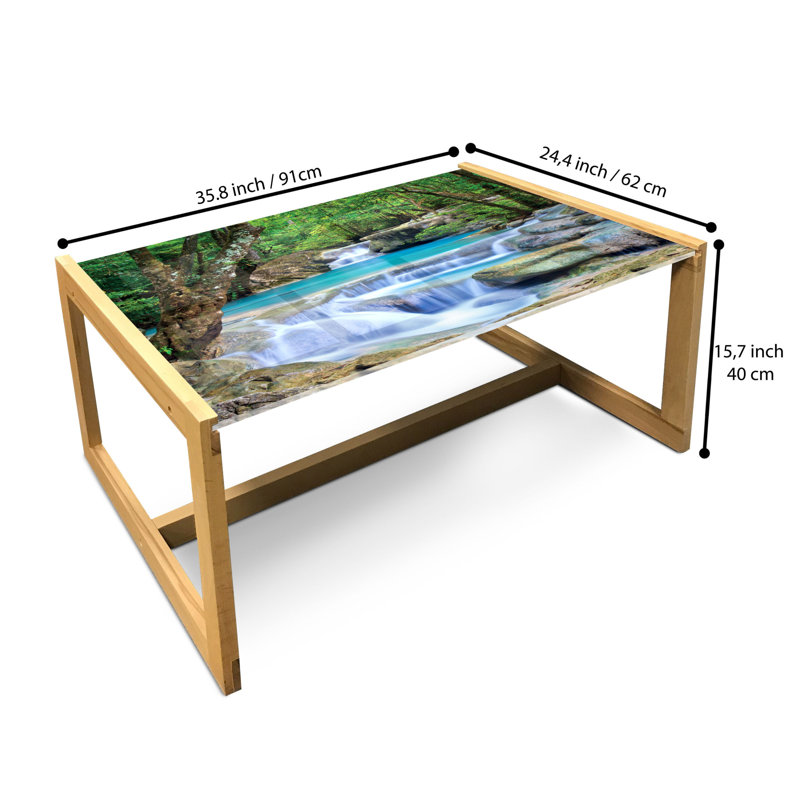 Isco Trestle Coffee Table, 40cm H x 91cm W x 62cm D