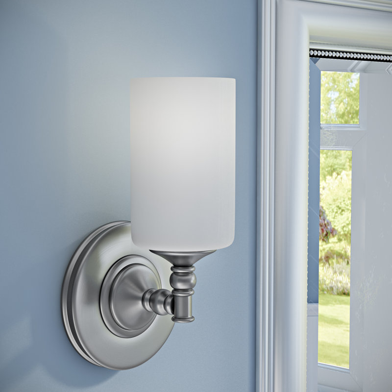 Bahattin Steel Armed Sconce, Brushed Nickel