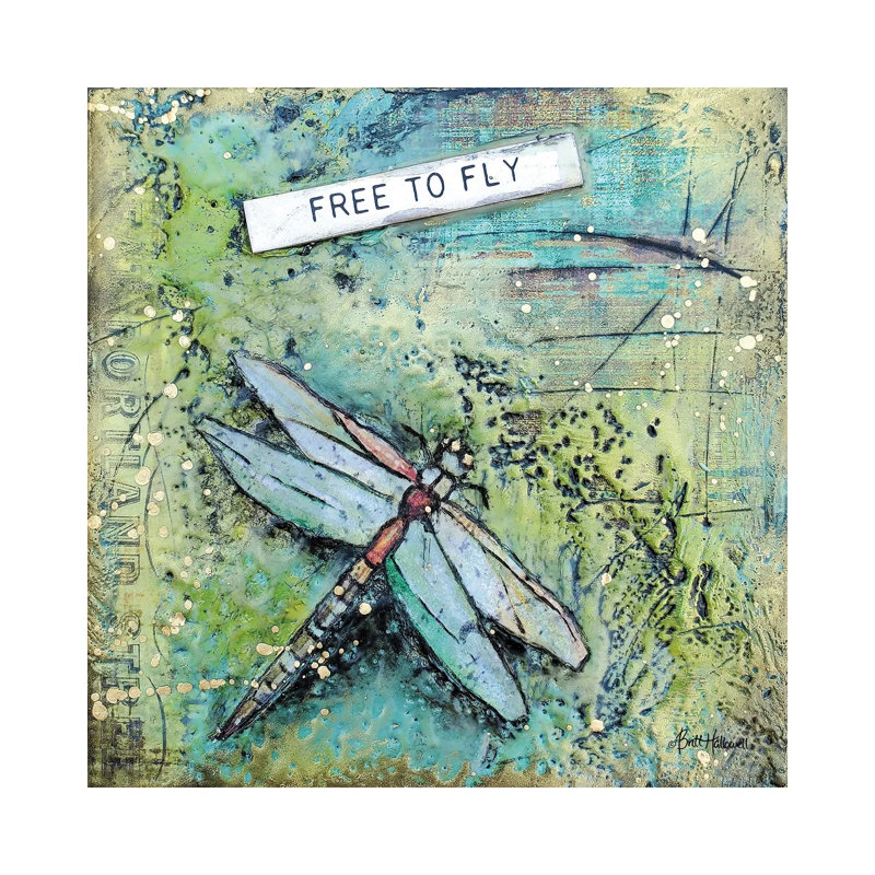 Free to Fly by Britt Hallowell - 1 Piece Wrapped Canvas Wall Art, 30.48 cm H x 30.48 cm W