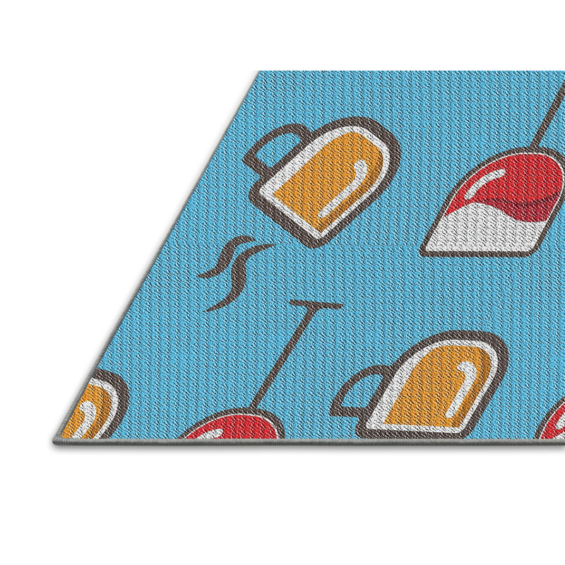 Tapis bleu / orange Norvin, Rectangle 8 pi x 10 pi