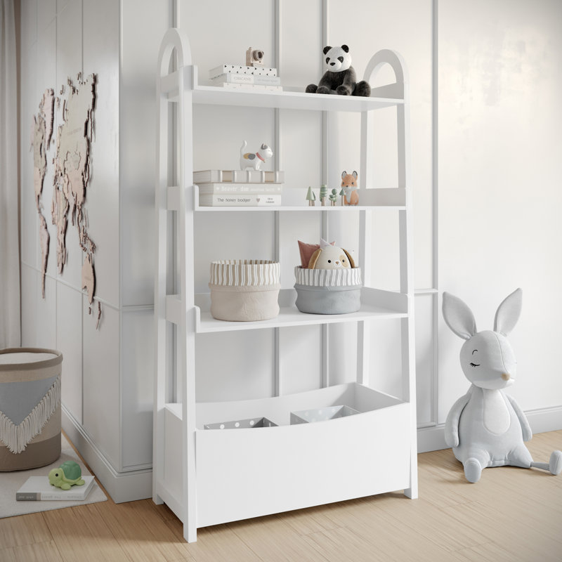 Aurey Kids Storage Bookshelf With 3 Open Shelves And Lower Storage Compartment