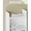 Bibliothèque sur pied H 66,9 po, bibliothèque ouverte à 6 niveaux, grande étagère de rangement, tablette d'angle, mobilier de décoration pour bureau personnel, salon, chambre à coucher, blanc 
