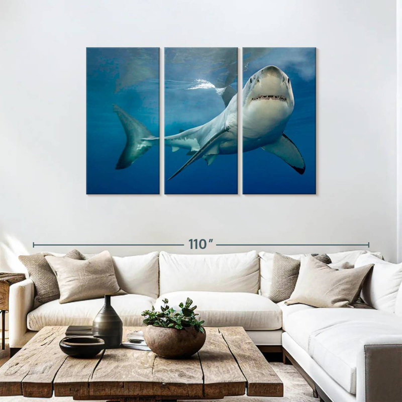 Brampt Shark Pursuit, 48" H x 74" W