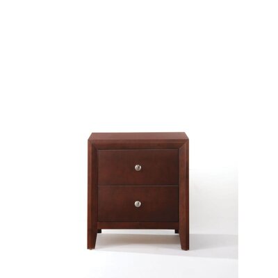 Modern Contemporary Home Bed Room Utility Night Stand Brown Cherry Finish -  Red Barrel StudioÂ®, E3EF94ED12F143BD8D7C959370103803