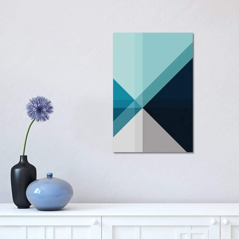 Geometric XVIIIV - Print on Canvas, Wrapped Canvas, 30.48 cm H x 45.72 cm W