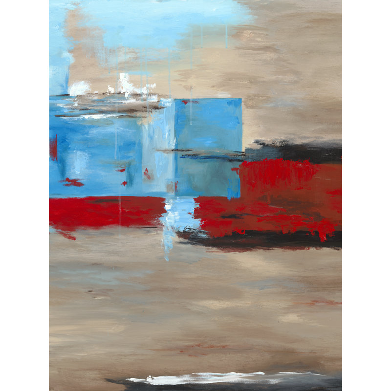«Oppose Sides» par Lisa Daniels - Peinture, Papier avec cadre noir, 30" H x 24" W