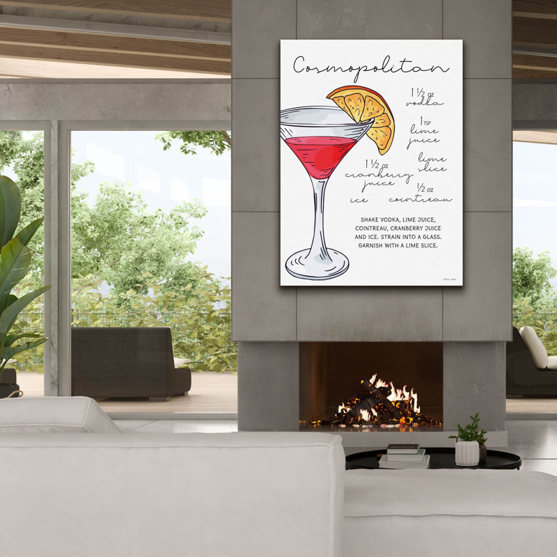  «Cosmopolitan Recipe» par Susan Ball, art mural sur toile, 40 po x 54 po, H 54 po x l 40 po