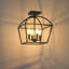 Plafonnier semi-encastré 4 lumières Alfreda