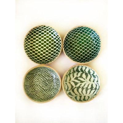 Pine Handmade Stoneware Dessert Bowl