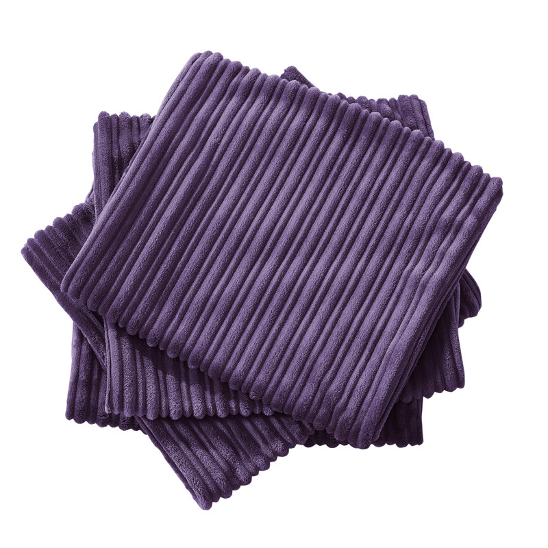 Housse de coussin rectangulaire en flanelle nervurée, Pourpre impérial