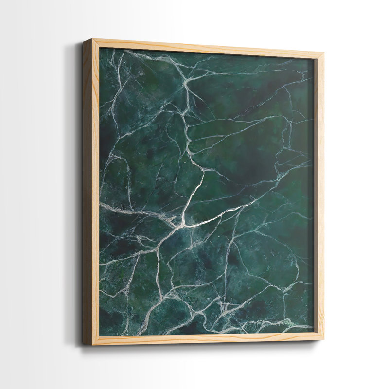 Jade Marble II, reproduction encadrée - bois massif, H 11 po x l 9 po