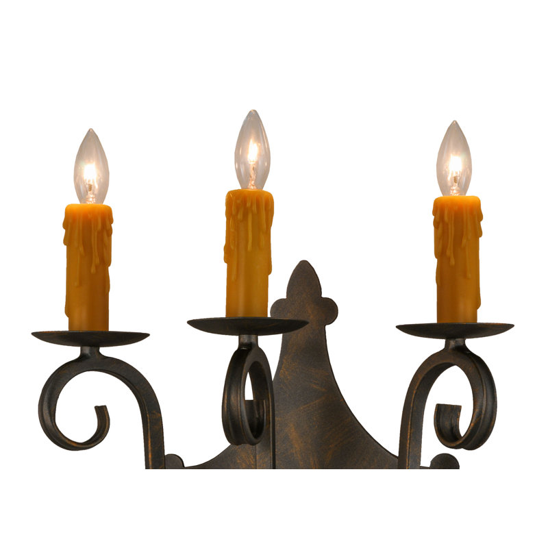 Lampe murale bougie 3 lumières Grindle