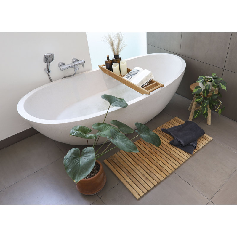 Premium Teak String Rectangle Teak and Wood Bath Mat