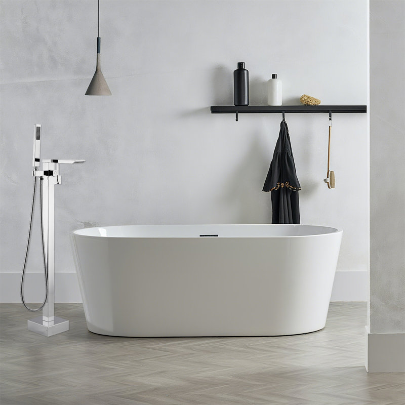 Robinet de baignoire autoportant, Chrome poli