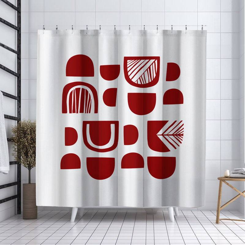 Rideau de douche Coco, Rouge