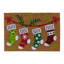 Latex Backed Eco-Friendly Christmas Coir Doormat - Stockings 40x58cm approx.
