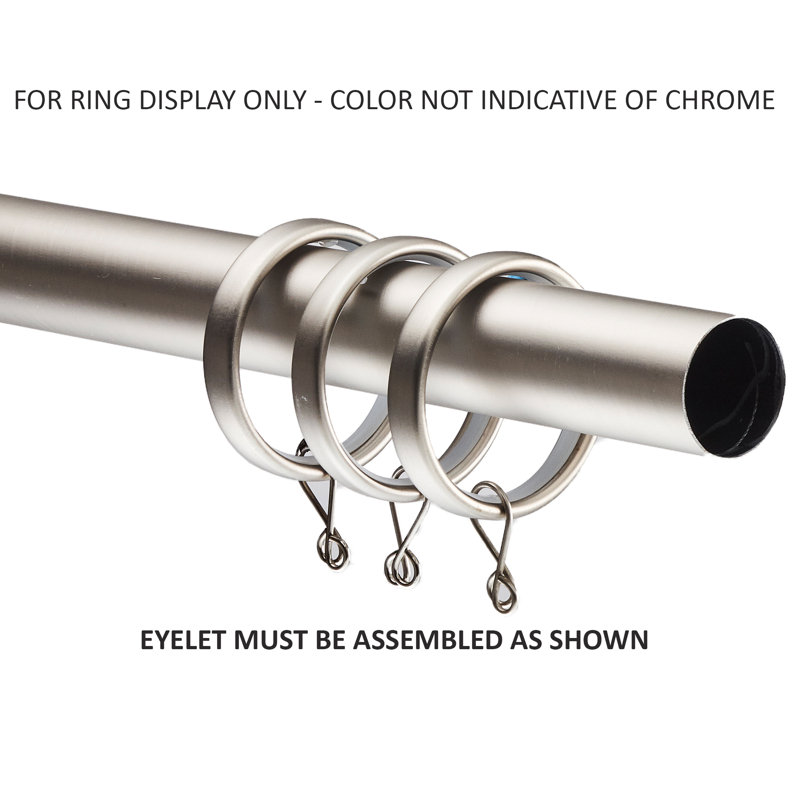 Laudalino Curtain Rings, Chrome