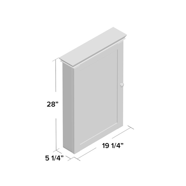 Winston Porter F6D5EF10139C43B69E1F37F1744F9696 Lamberson Recessed Frameless Medicine Cabinet Size: 22.25 H x 16.18 W x 4.5