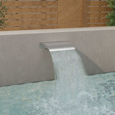 vidaXL Pool Fountain Silver Stainless Steel (SS 304) Medium