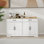 Spacieuse armoire de style campagnard avec deux tiroirs et quatre portes, idéale pour le rangement et pour ajouter une touche d'élégance rustique à n'importe quelle maison