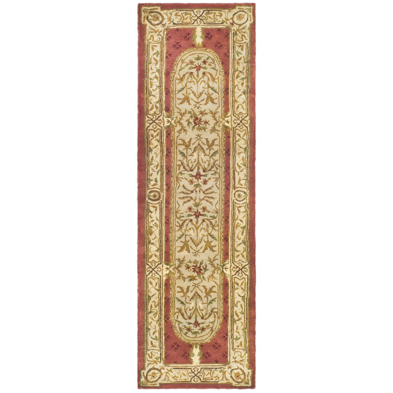 Tapis oriental en laine touffeté à la main Alg, Tapis de couloir 2 pi 3 po x 10 pi