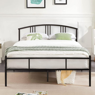 3 Piece Modern Bedroom Set, Metal Bed with 2 Nightstands (Set of 3)