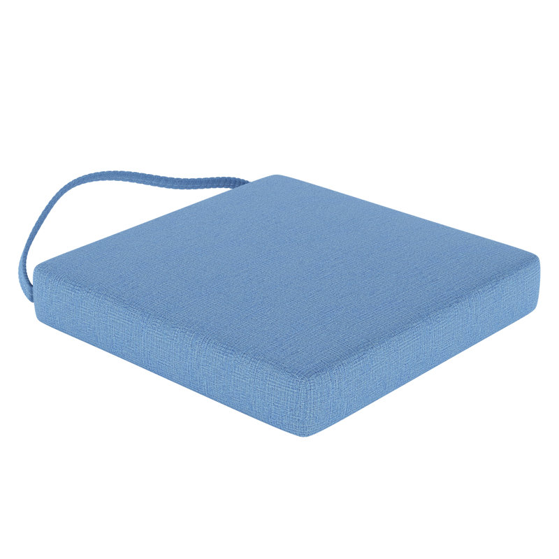 Sunbrella® Indoor/Outdoor Dining Chair Cushion, Cast Ocean Sunbrella® Plainweave