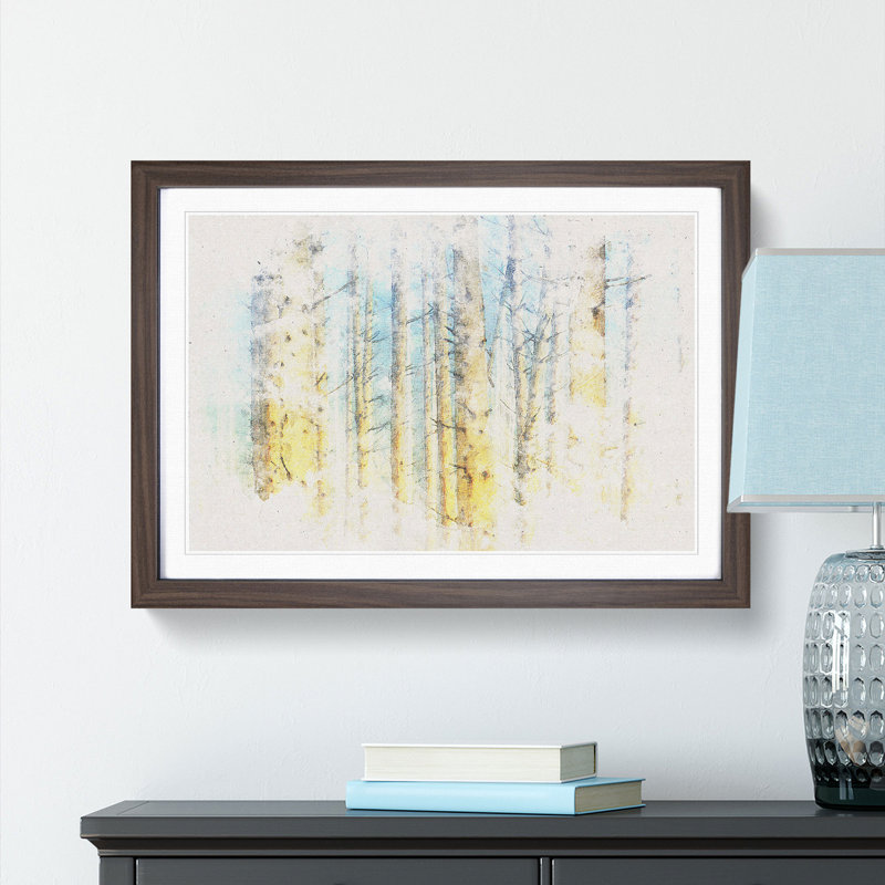 Sunlight upon the Trees - Picture Frame Graphic Art Print, 45cm H x 63cm W x 2cm D, Walnut Framed